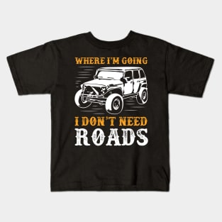 4x4 car,adventure Kids T-Shirt